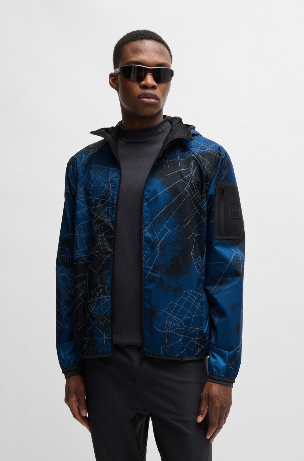 Top Choice Zip-up jacket with seasonal print