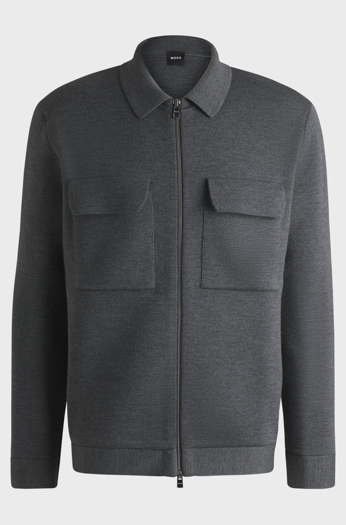 Top Choice Zip-up regular-fit cardigan in virgin wool